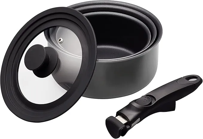 MasterClass Smart Space 5-Piece Nonstick Saucepan Set